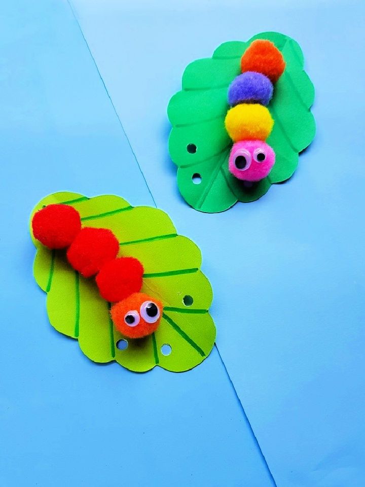 DIY Pom Pom Caterpillar