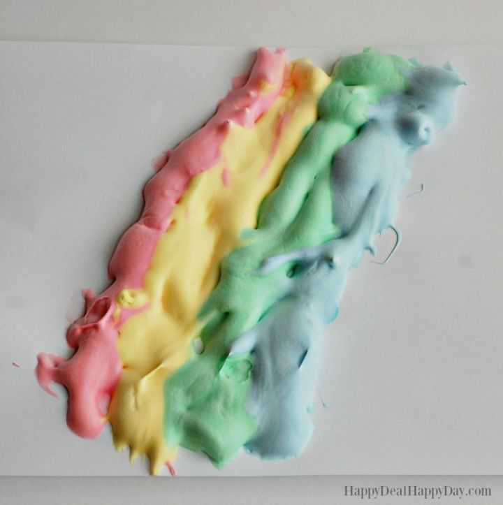 DIY Puffy Paint Rainbow in 2 Ingredients