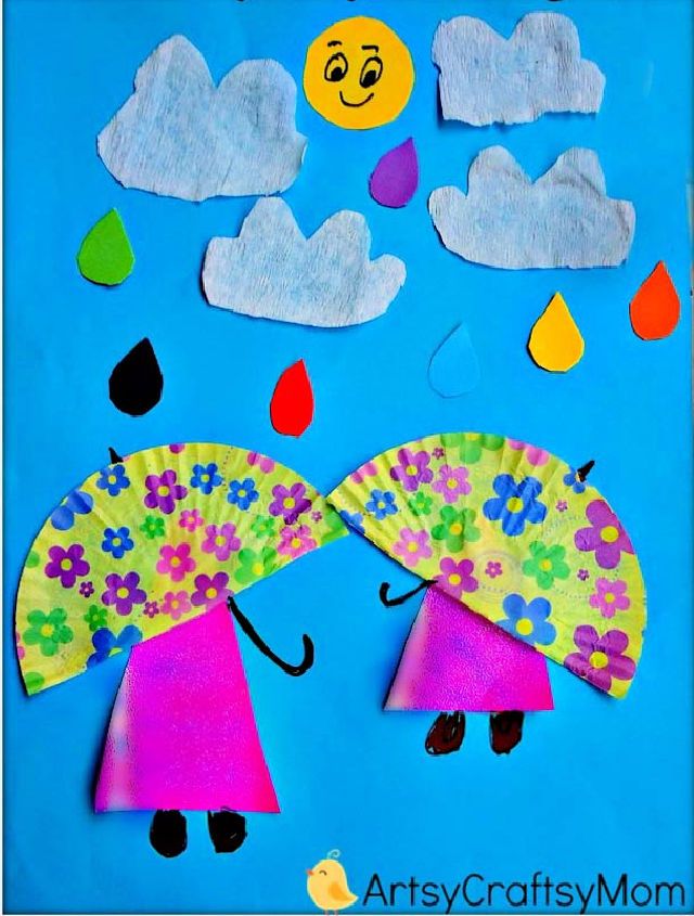 DIY Rainy Day Paper Collage Art for Kids