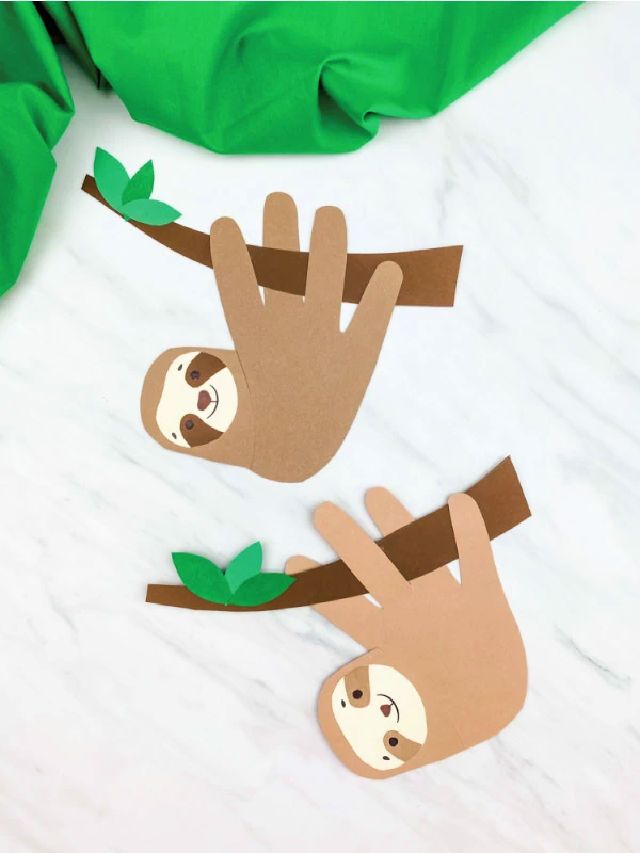 Sloth Handprint Activities for Kids