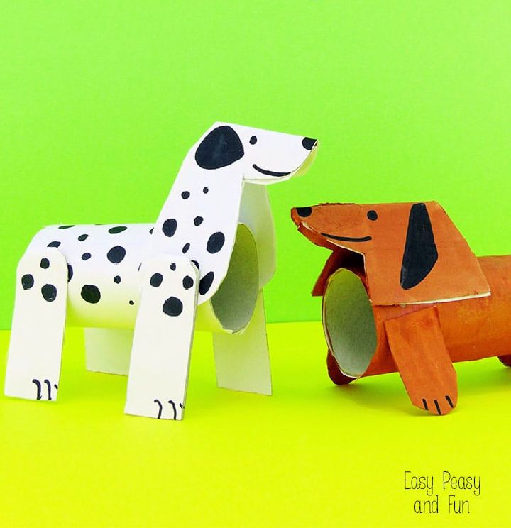 DIY Toilet Paper Roll Dogs 