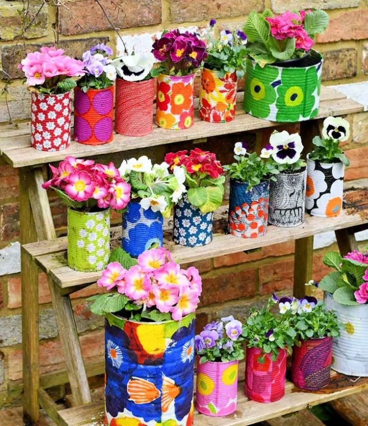 DIY Upcycled Tin Can Planters for Adults