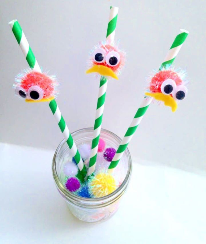 Dr. Seuss the Lorax Inspired Straws Craft
