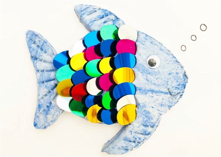 Dry Clay Rainbow Fish Craft for Kids