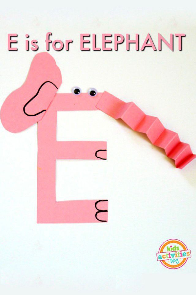 E is for Elephant Craft for Preschoolers
