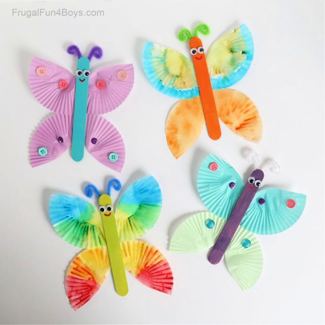 Easy Cupcake Liner Butterfly Craft for Kids