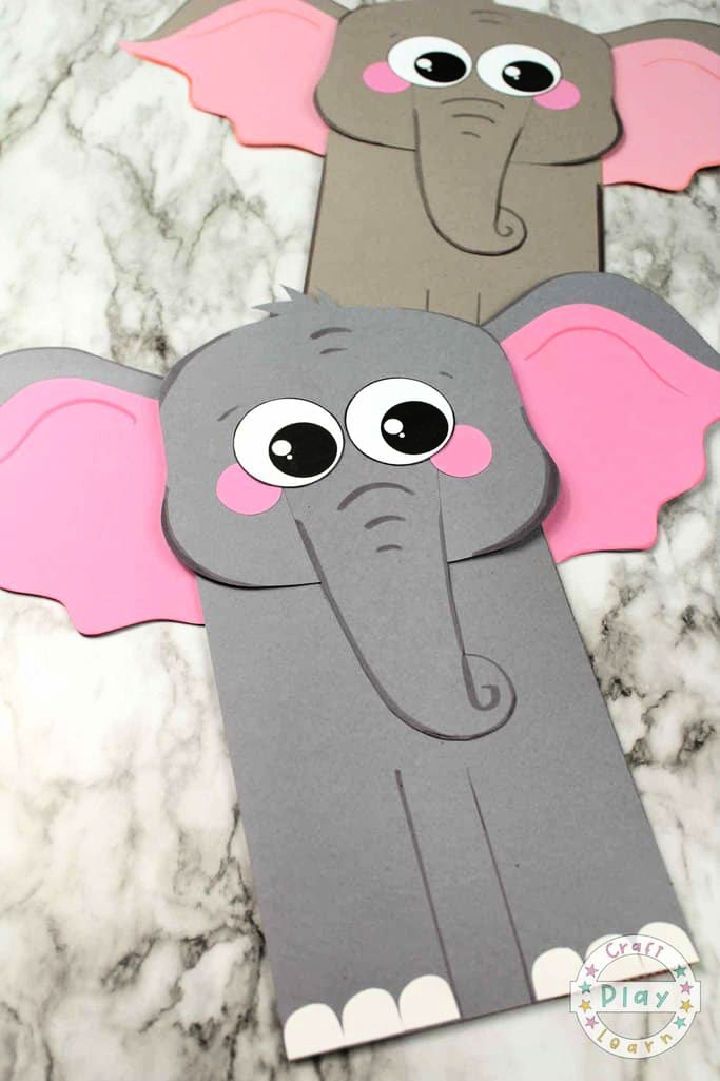 Easy DIY Elephant Paper Bag Puppet