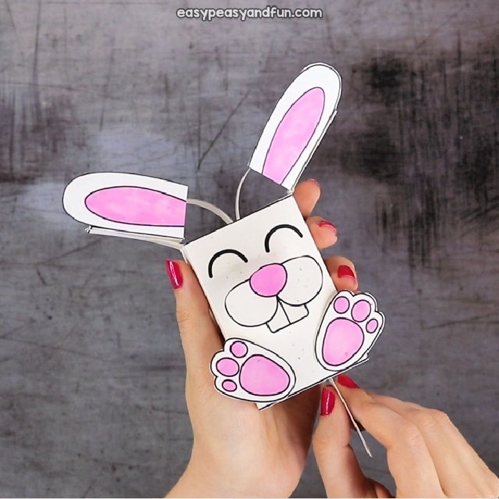 Easy DIY Movable Bunny Paper Toy