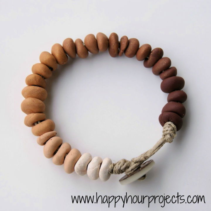 Easy DIY Ombre Clay Bracelet