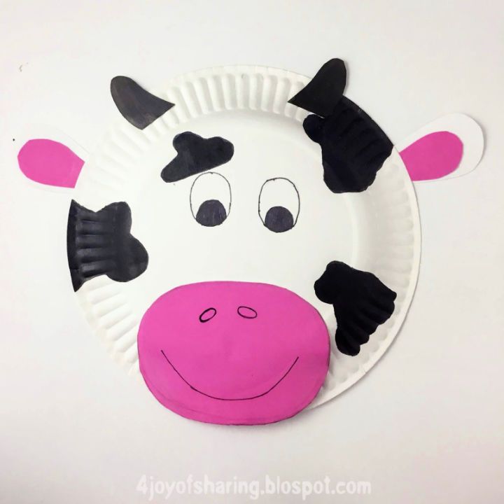 Cute DIY Paper Plate Cow for Kids