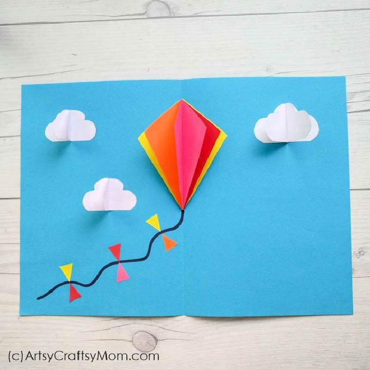 Easy DIY Popup Kite Card for Sankranti