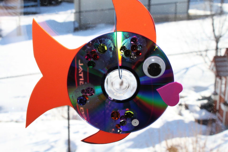 Easy DIY Rainbow Fish Suncatcher