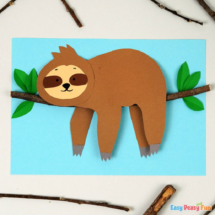 Easy DIY Sloth on a Branch