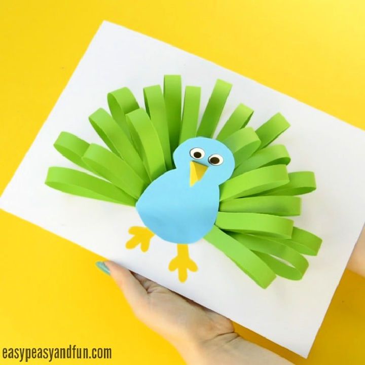 Easy Paper Peacock Craft for Preschoolers