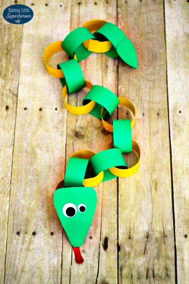 Easy to Make a Paper Chain Snake