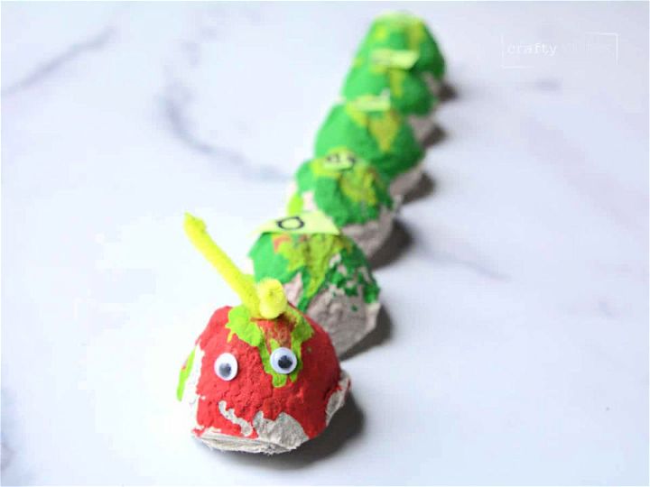 Egg Carton Caterpillar Craft for Preschoolers