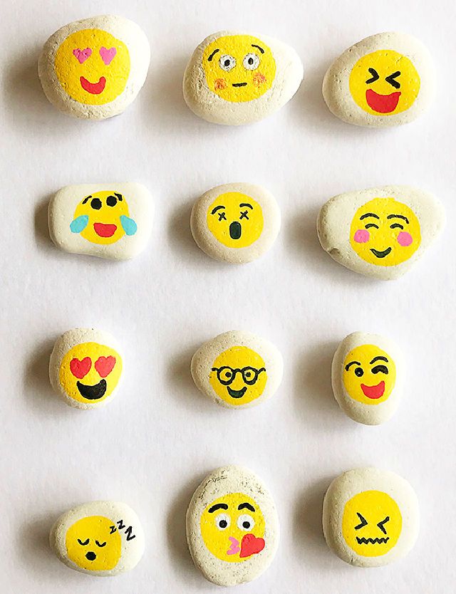 Emoji Rocks for Kids With Written Instructions