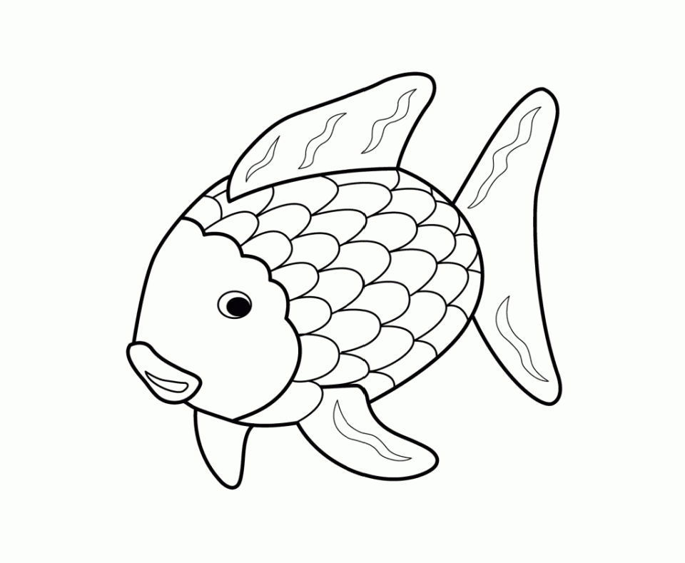 Free Printable Rainbow Fish Outline Templates