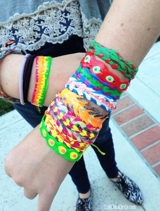 DIY Friendship Bracelets Using Puffy Paint