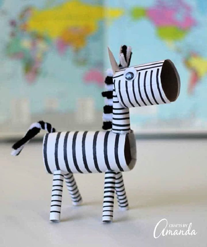 Fun DIY Cardboard Tube Zebra