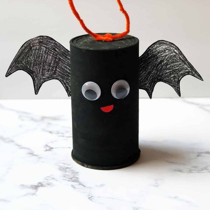 Halloween Bat Using Oatmeal Container