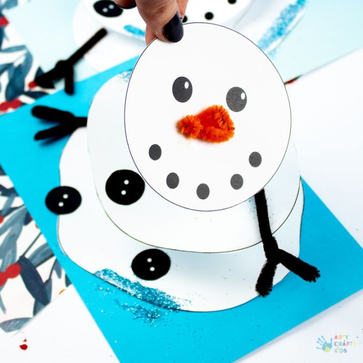 Handmade Melting Snowman Paper