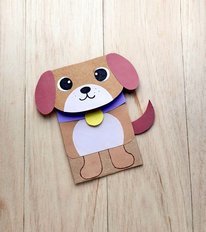 Handmade Paper Bag Dog Puppet