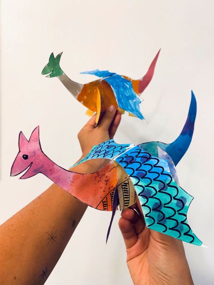 Handmade Paper Dragons Free Printables