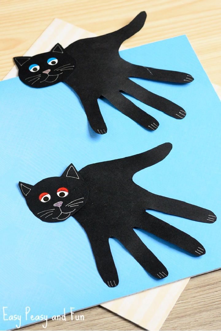 Handprint Black Cat Craft – Step by Step