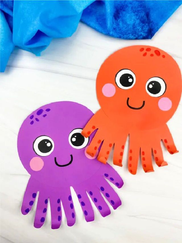 Handprint Octopus With Free Template