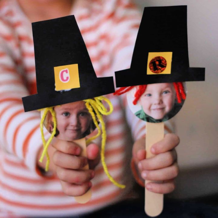 Pilgrim Hat Photo Puppets Idea