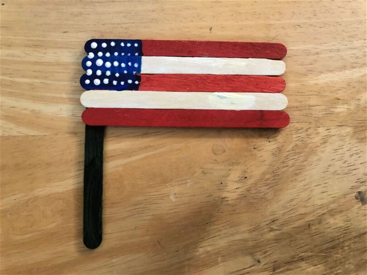 Homemade Popsicle Stick American Flag