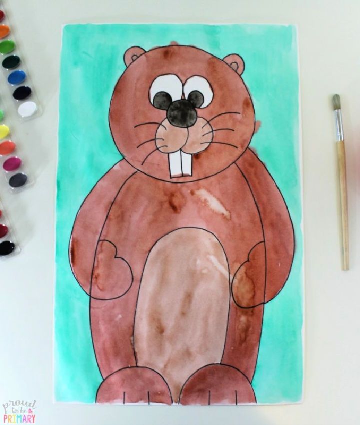 How to Draw a Groundhog for Kindergarten