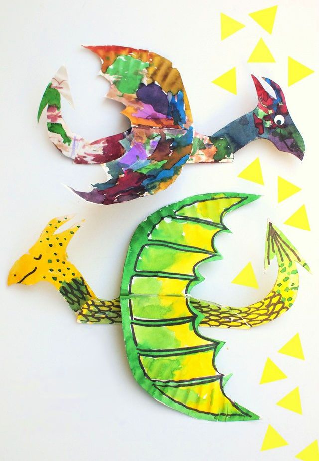How to Make Colorful Paper Plate Dragons