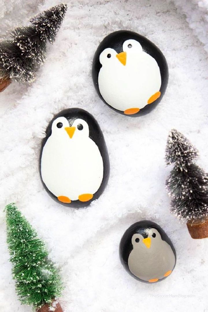 How to Make Penguin Painted Rocks