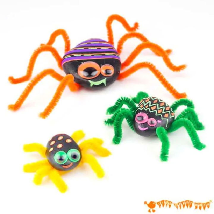 Playful Rock Spider Craft