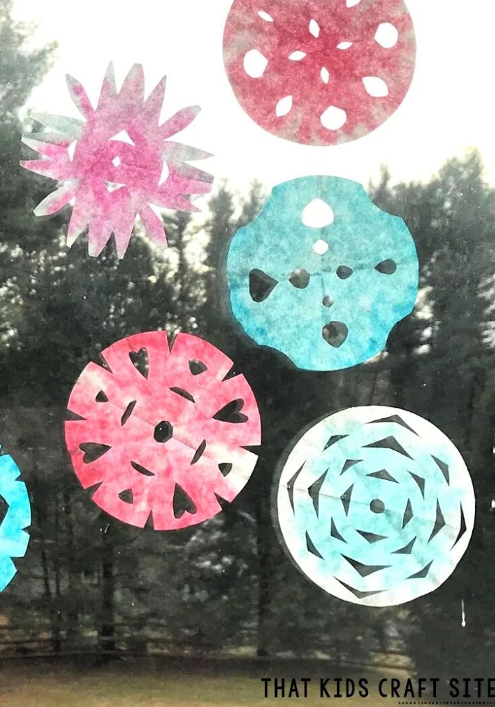 How to Make Snowflakes Out of Coffee Filters