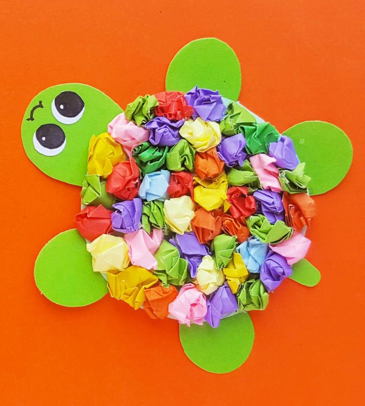 How to Make a Crumpled Paper Turtle