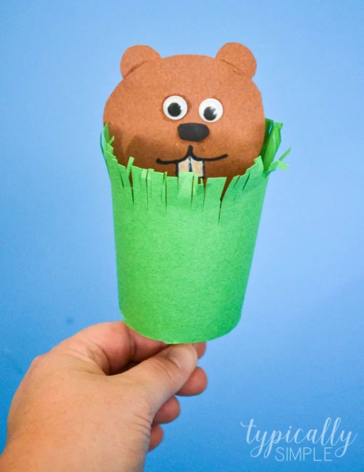 How to Make a Groundhog Day Stick Puppet
