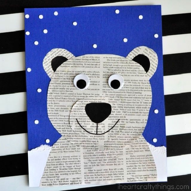How to Make a Newspaper Polar Bea