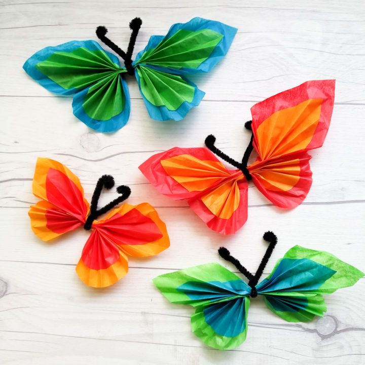 How to Make a Tissue Paper Butterfly Mobile