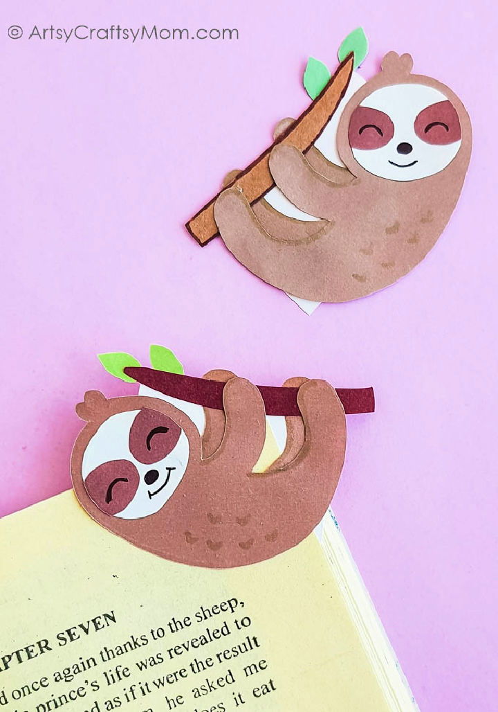 Make Paper Sloth Bookmark