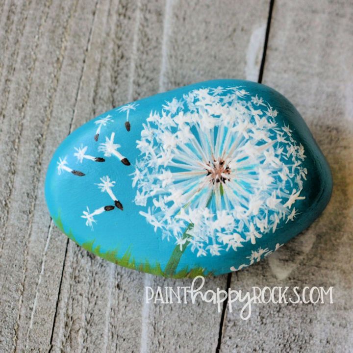 How to Paint a Dandelion Wish Rock at Home