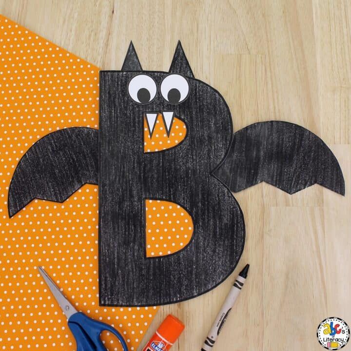 Letter B Bat Craft for Kindergarten