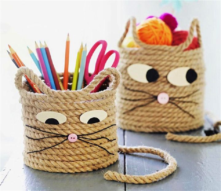 Make Cat Storage Baskets With Written Instructions