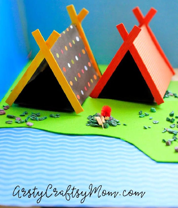 Make Mini Camping Set With Sticks and Paper