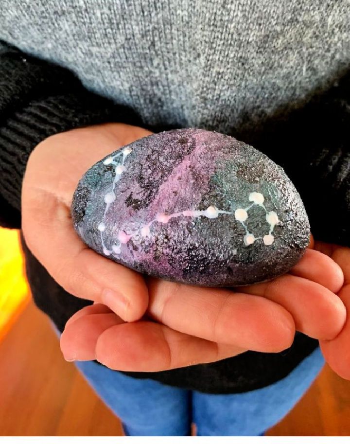 DIY Pisces Constellation Painted Rock 