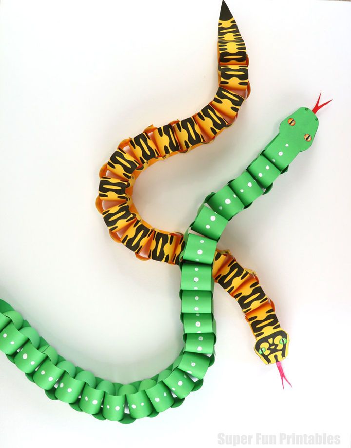 Make Your Own Paper Chain Snakes