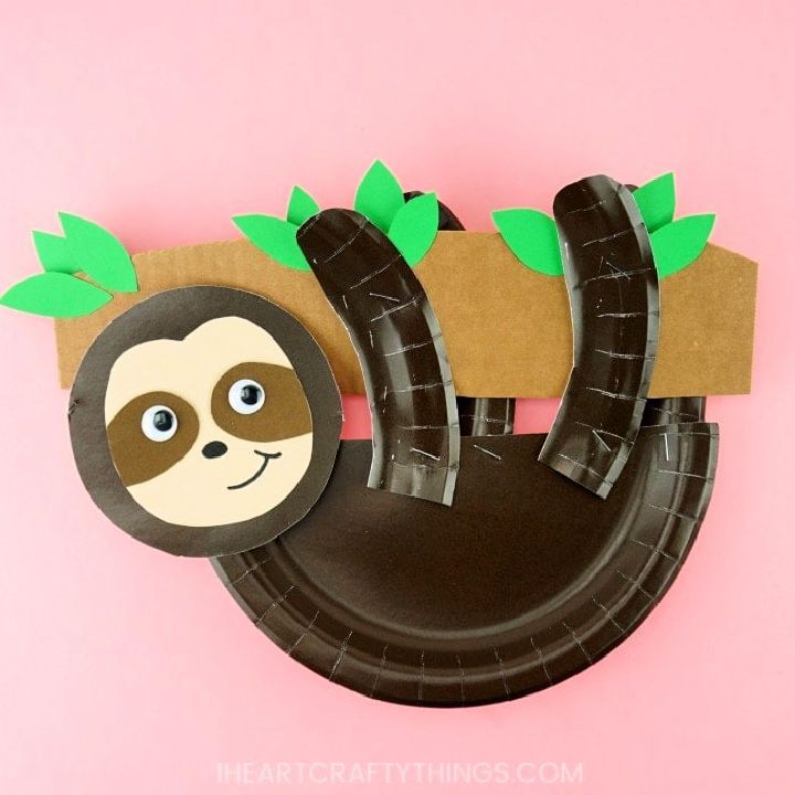 How to Make a Paper Plate Sloth