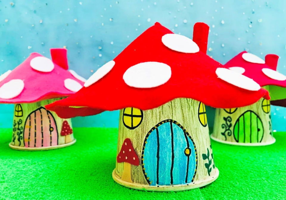 Making Magical Paper Cup Fairy House